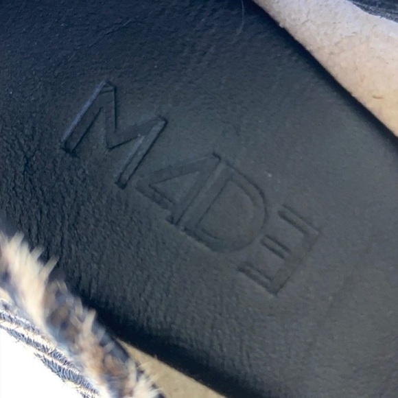 NWOT M4DE leather / calf hair flats - Picture 7 of 8